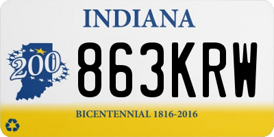 IN license plate 863KRW