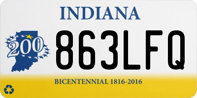 IN license plate 863LFQ