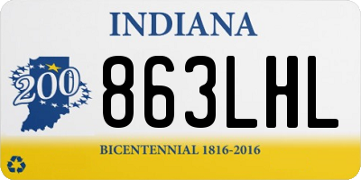 IN license plate 863LHL