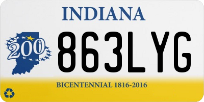 IN license plate 863LYG