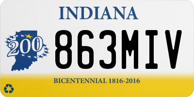 IN license plate 863MIV