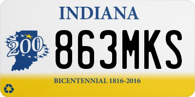 IN license plate 863MKS