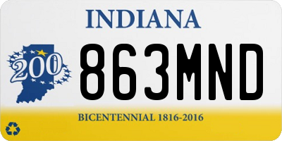 IN license plate 863MND