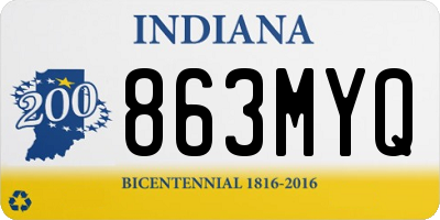 IN license plate 863MYQ