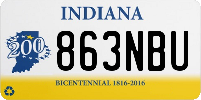 IN license plate 863NBU