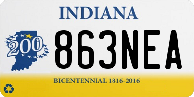 IN license plate 863NEA
