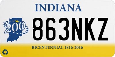 IN license plate 863NKZ