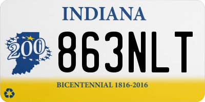 IN license plate 863NLT