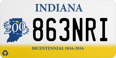IN license plate 863NRI