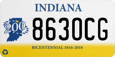 IN license plate 863OCG