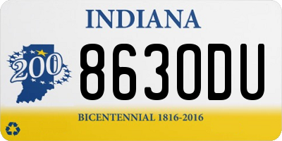 IN license plate 863ODU