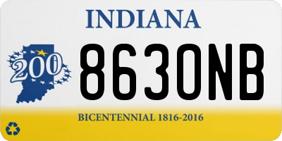 IN license plate 863ONB