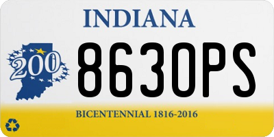 IN license plate 863OPS