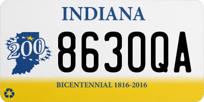 IN license plate 863OQA