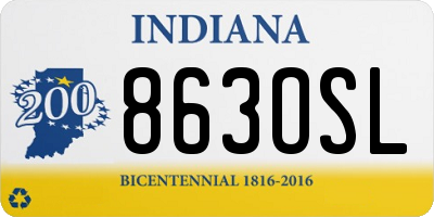 IN license plate 863OSL