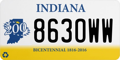 IN license plate 863OWW