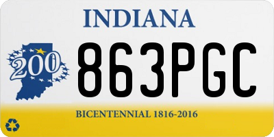IN license plate 863PGC
