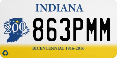 IN license plate 863PMM