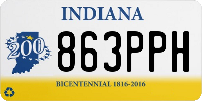 IN license plate 863PPH