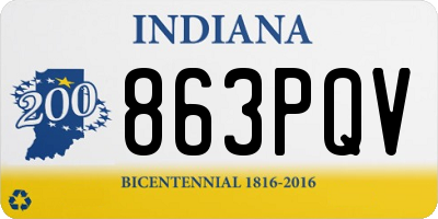 IN license plate 863PQV