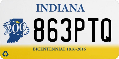 IN license plate 863PTQ