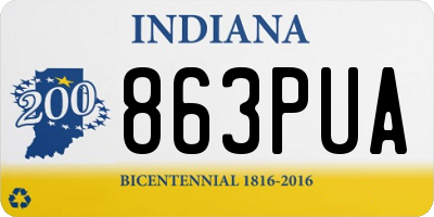 IN license plate 863PUA