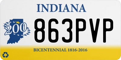 IN license plate 863PVP