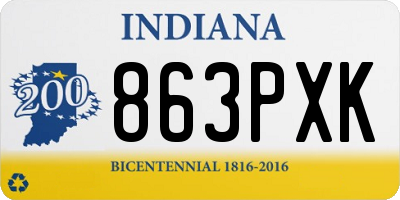 IN license plate 863PXK