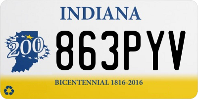 IN license plate 863PYV