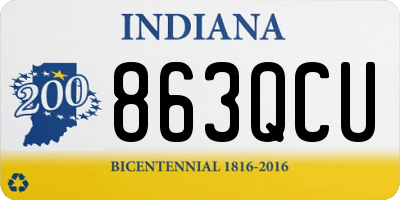 IN license plate 863QCU
