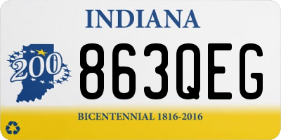 IN license plate 863QEG