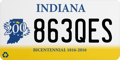 IN license plate 863QES
