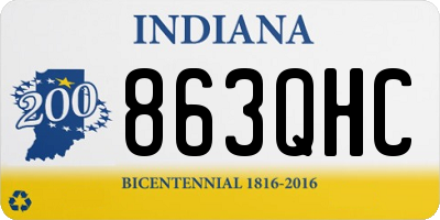 IN license plate 863QHC