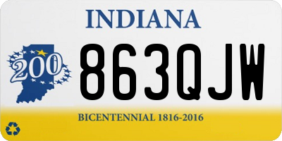 IN license plate 863QJW