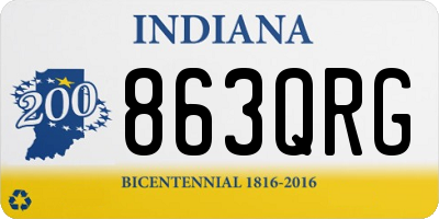 IN license plate 863QRG