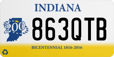 IN license plate 863QTB