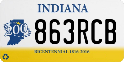IN license plate 863RCB