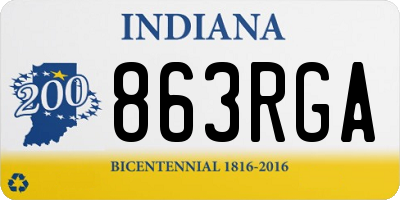 IN license plate 863RGA