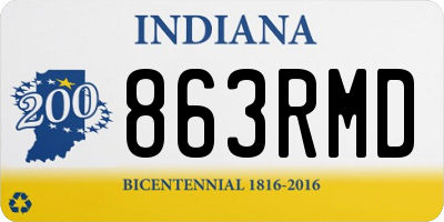 IN license plate 863RMD
