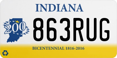 IN license plate 863RUG