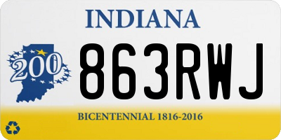 IN license plate 863RWJ