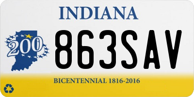 IN license plate 863SAV