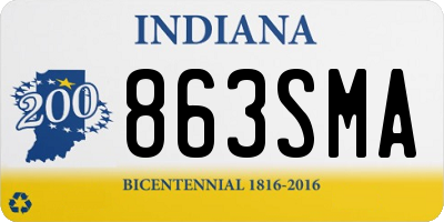 IN license plate 863SMA