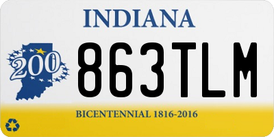 IN license plate 863TLM