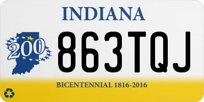 IN license plate 863TQJ