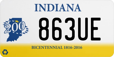 IN license plate 863UE