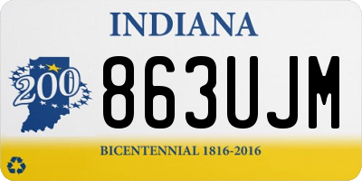 IN license plate 863UJM