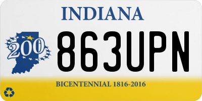 IN license plate 863UPN
