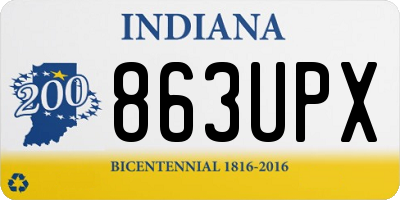 IN license plate 863UPX