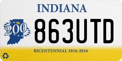 IN license plate 863UTD